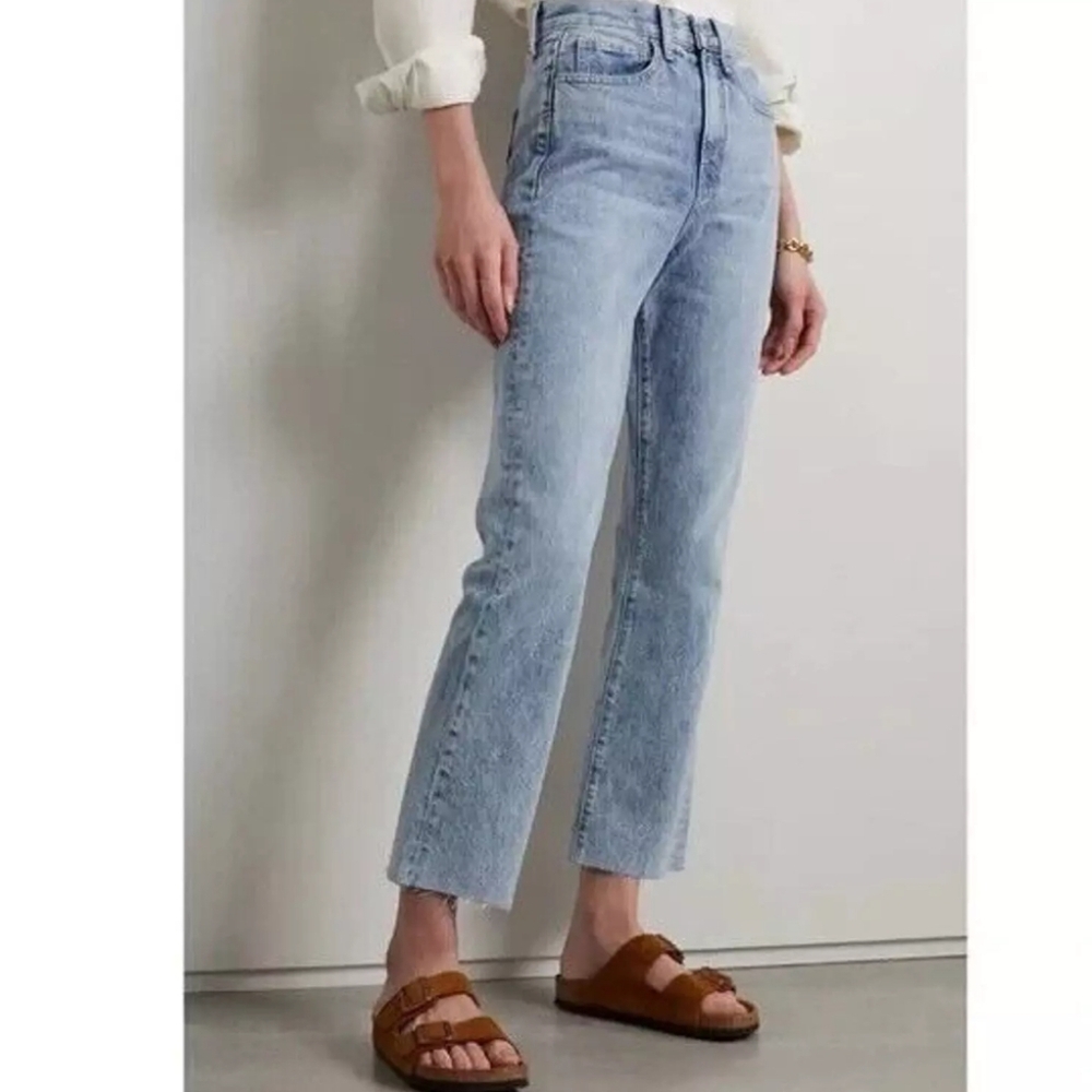 NWTs Veronica Beard Carly Kick Flare High Rise Jeans Pebble Stone Wash 29/8